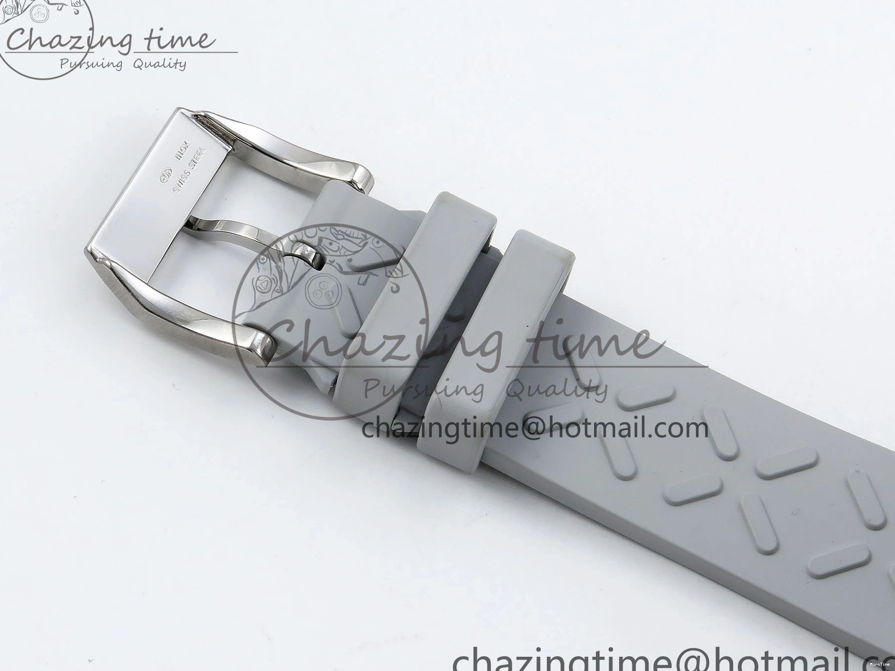 MIROTIME 0403 Portuguese Chrono IW3716 Z+F 1:1 Best Edition White Dial on Gray Rubber Strap A WrinkleFree 7014